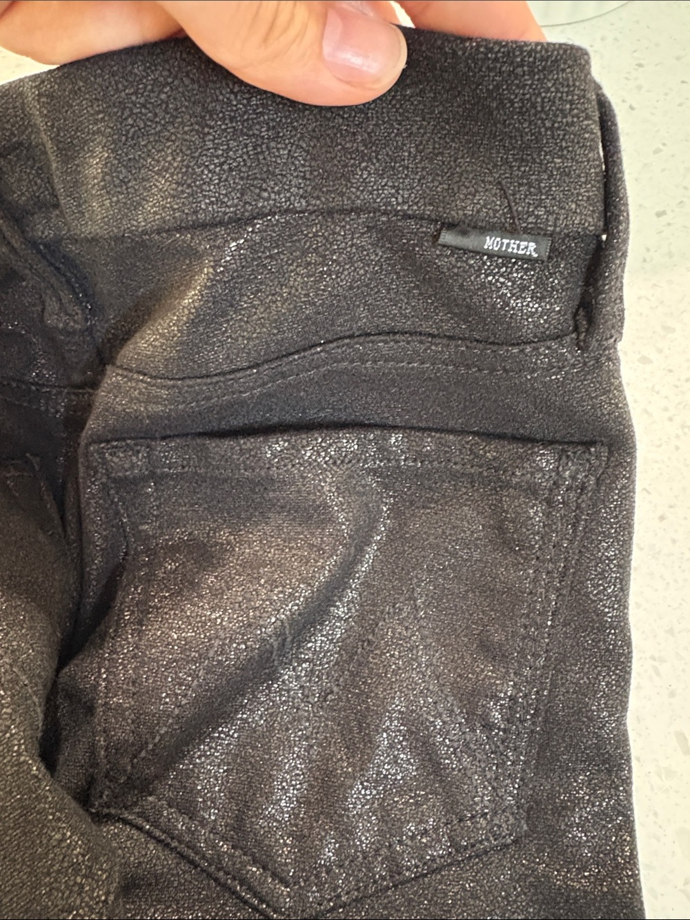 Mother Black Skinny Pants Size 27 - Picture 3 of 3